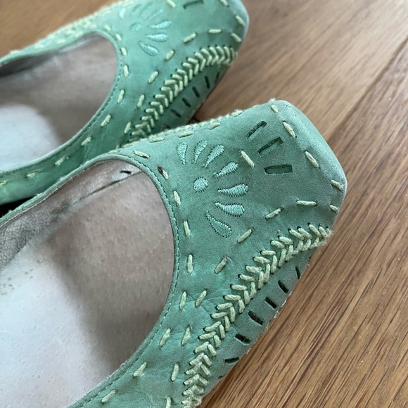 BIVIEL Low heal - aquamarine/mint color, size 7 - Picture 4 of 4